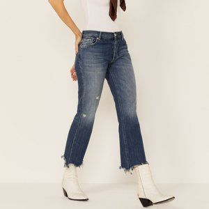 Free People Mid Rise Crop Jeans
